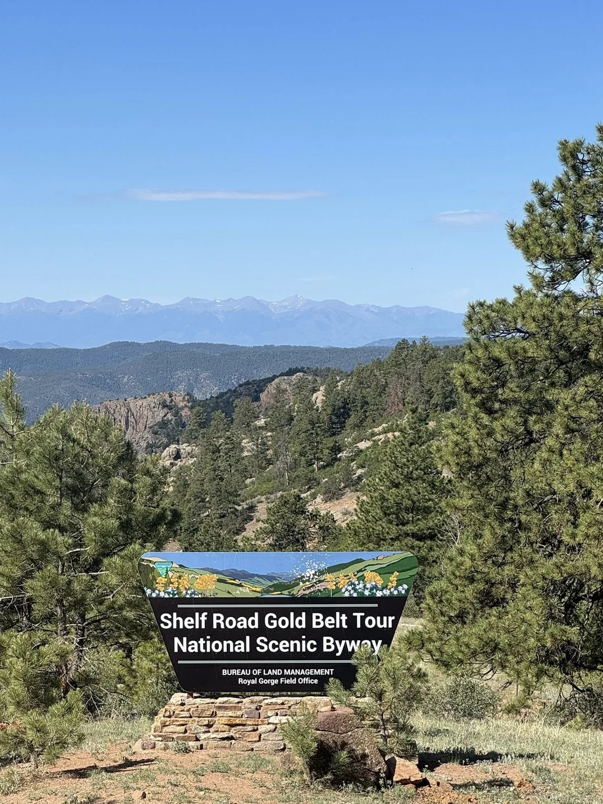 Shelf Road Gold Belt Tour sign